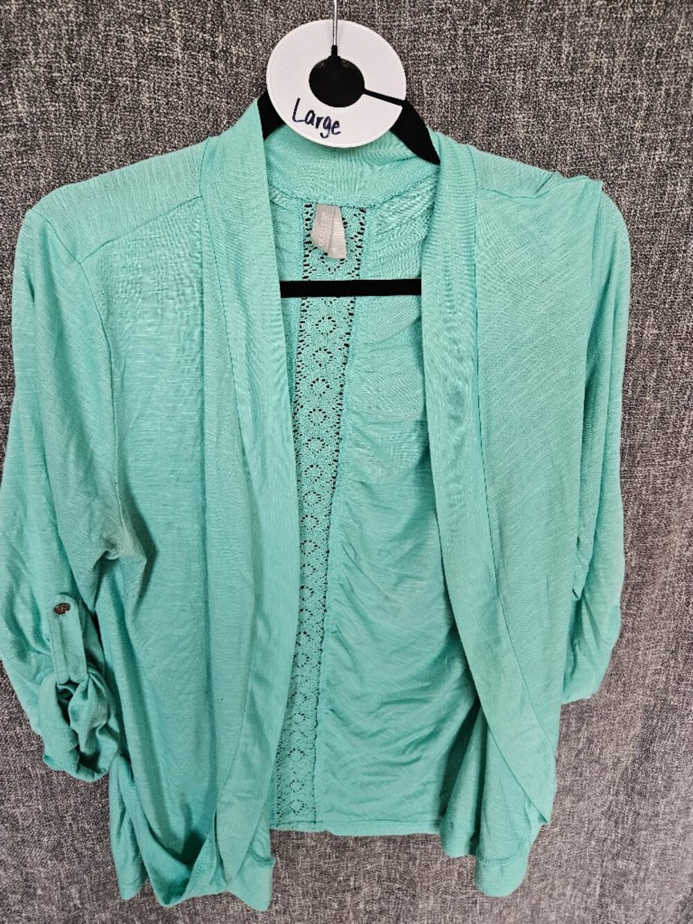 Vanity Crochet Back Cardigan